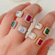 Pave zircon ring