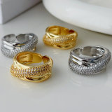 Pave twist ring