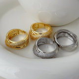 Pave twist ring