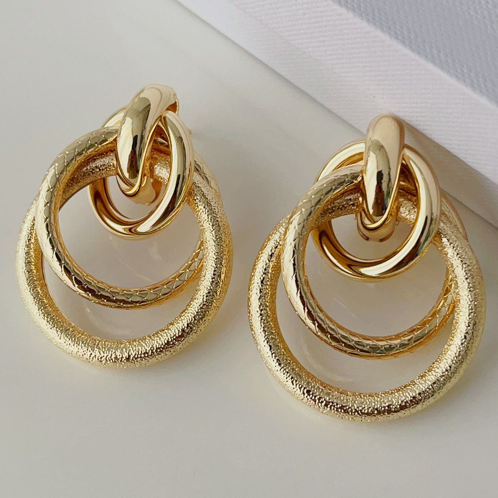 Chunky metal earrings