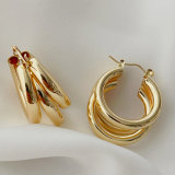 Fan chunky earrings