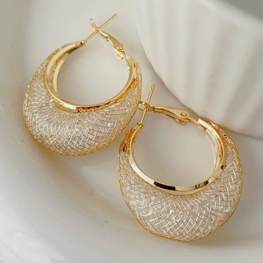 Bling clear hoops