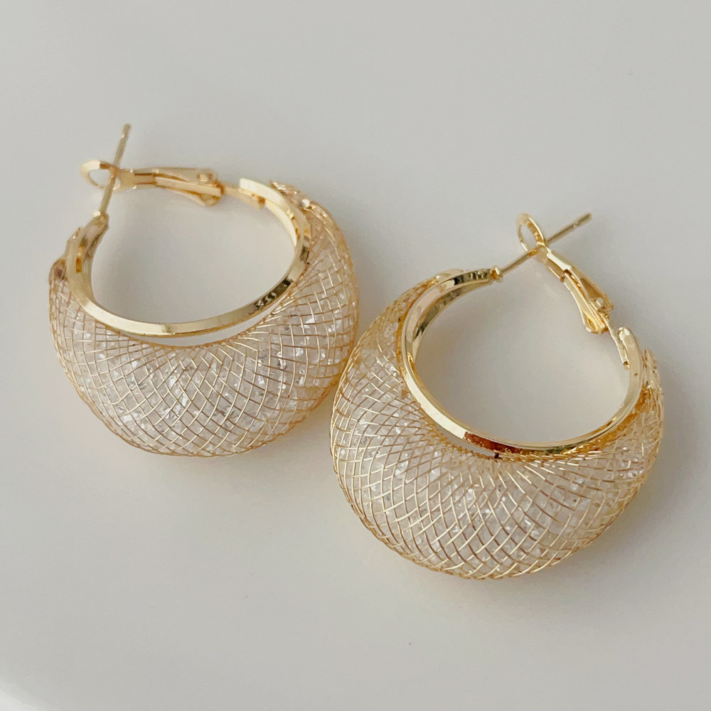 Bling clear hoops