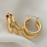Fan chunky earrings