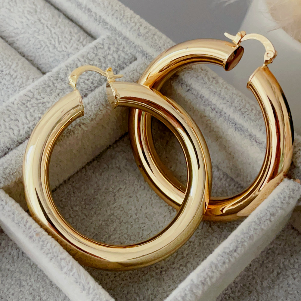 Chunky metal hoops 2inch