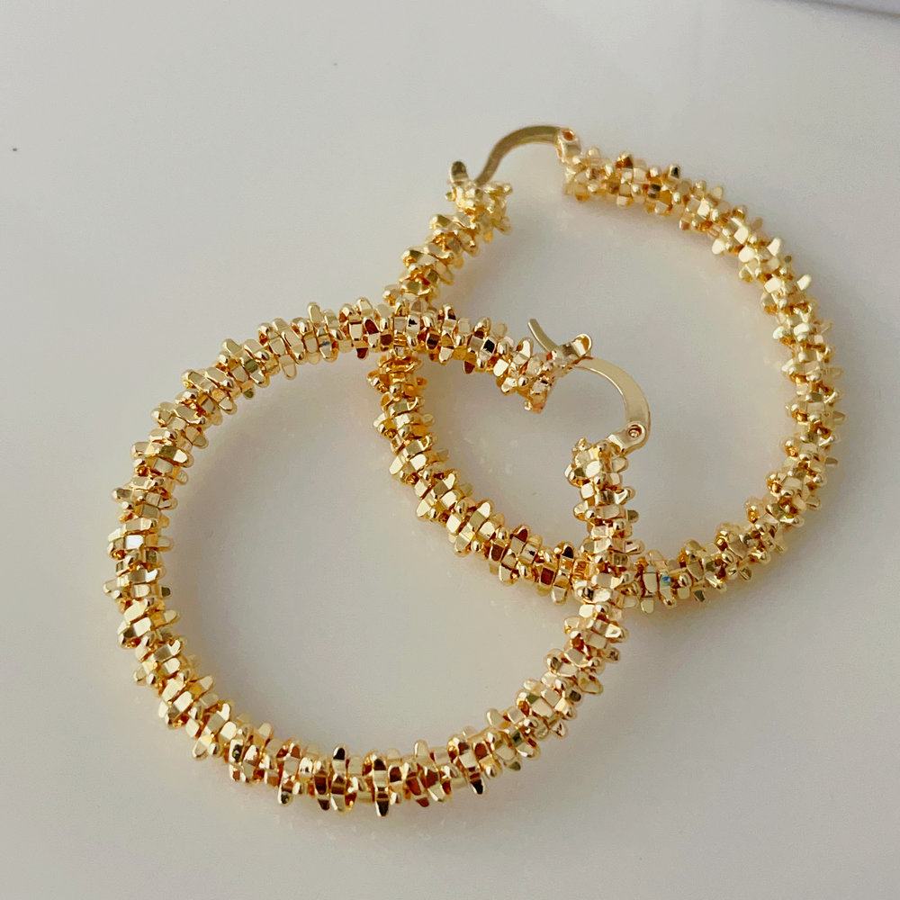 Bling chunky hoops
