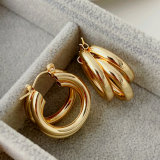 Fan chunky earrings