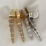 Pave snake earrings
