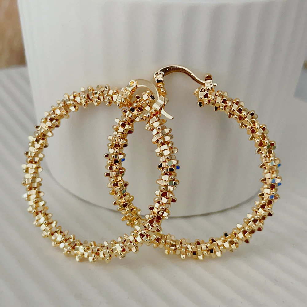 Bling chunky hoops