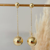 Gold ball drop earrings