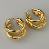 Fan chunky earrings