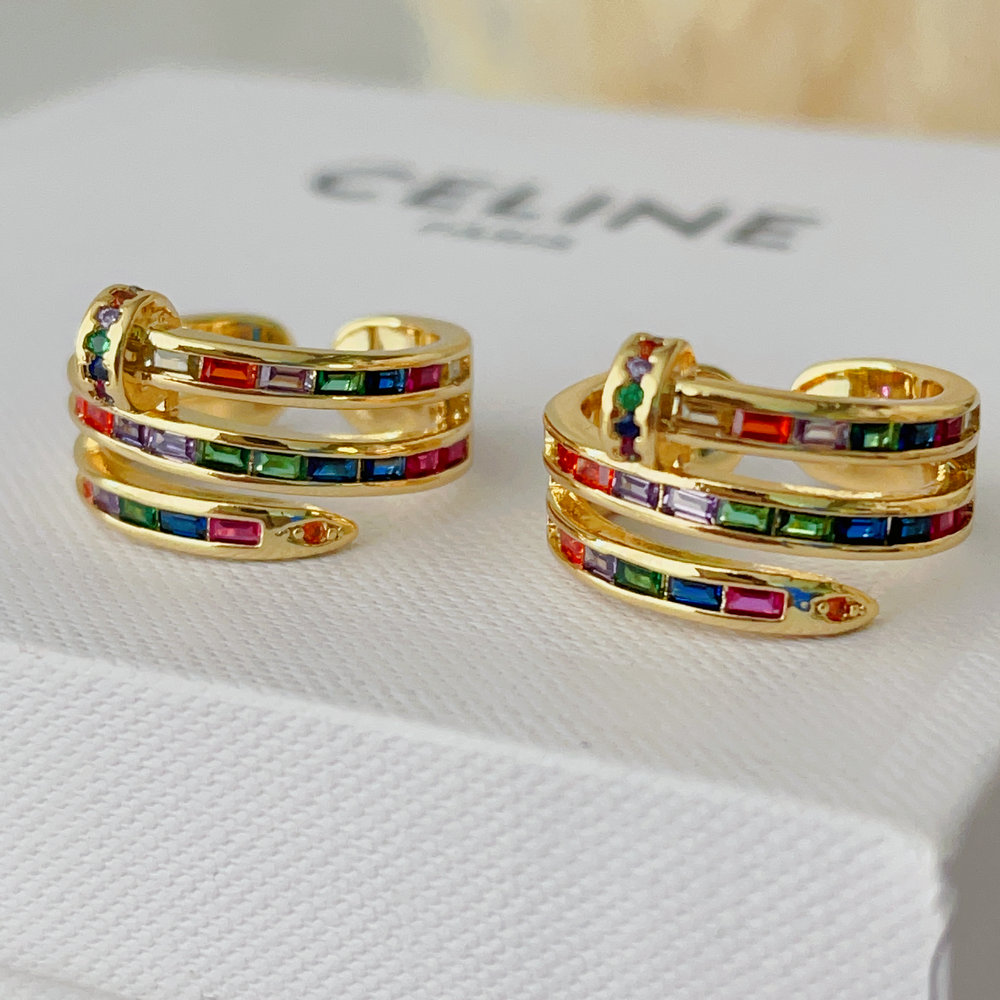 Pave colorful nail ring