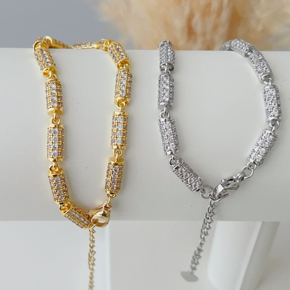 Pave chain bracelet