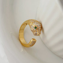Pave lion ring