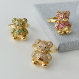 Pave bear ring