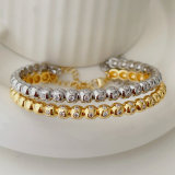 Pave ball bracelet