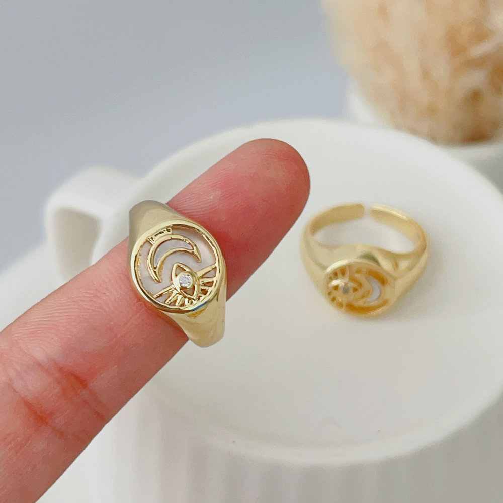 Star moon ring