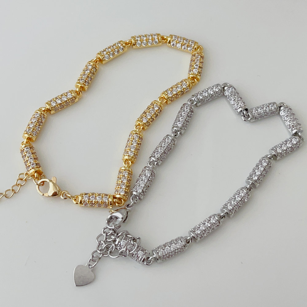Pave chain bracelet