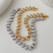 Oval zircon bracelet