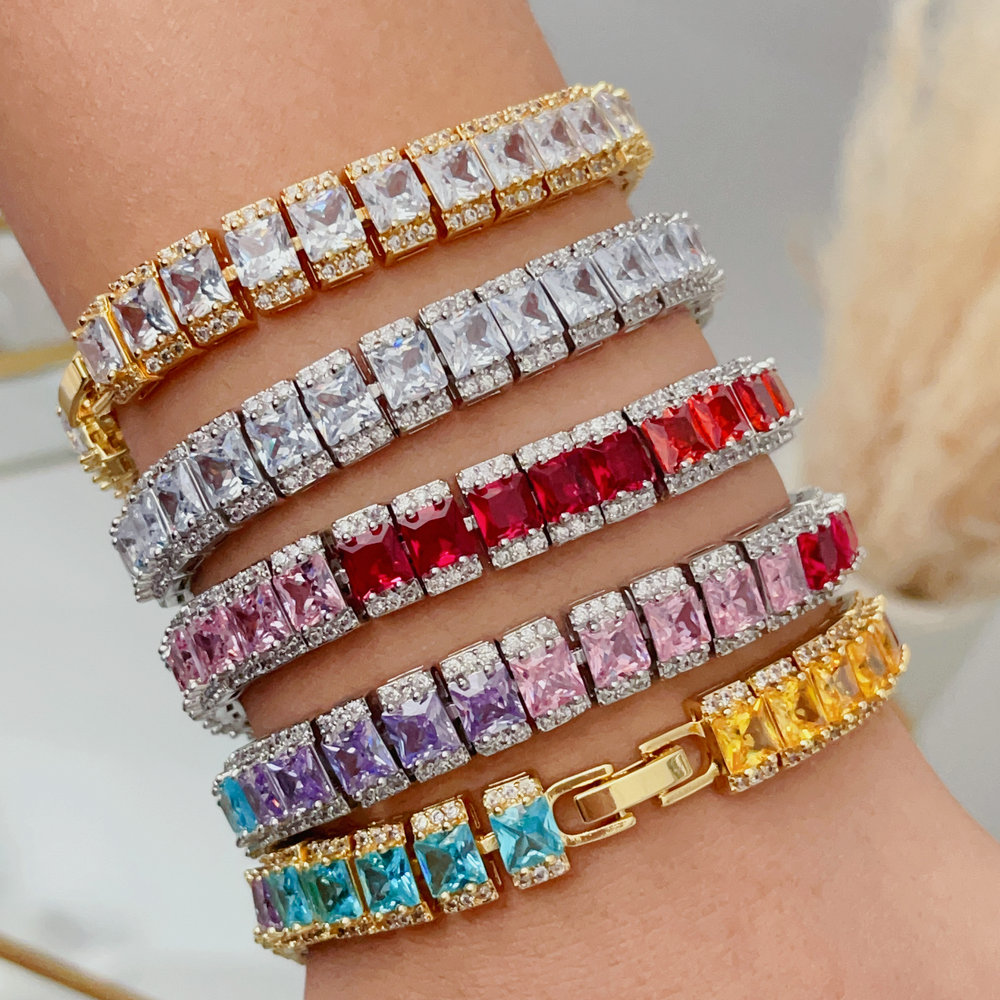 Pave zircon chunky bracelet