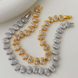 Oval zircon bracelet