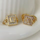 Pave square ring