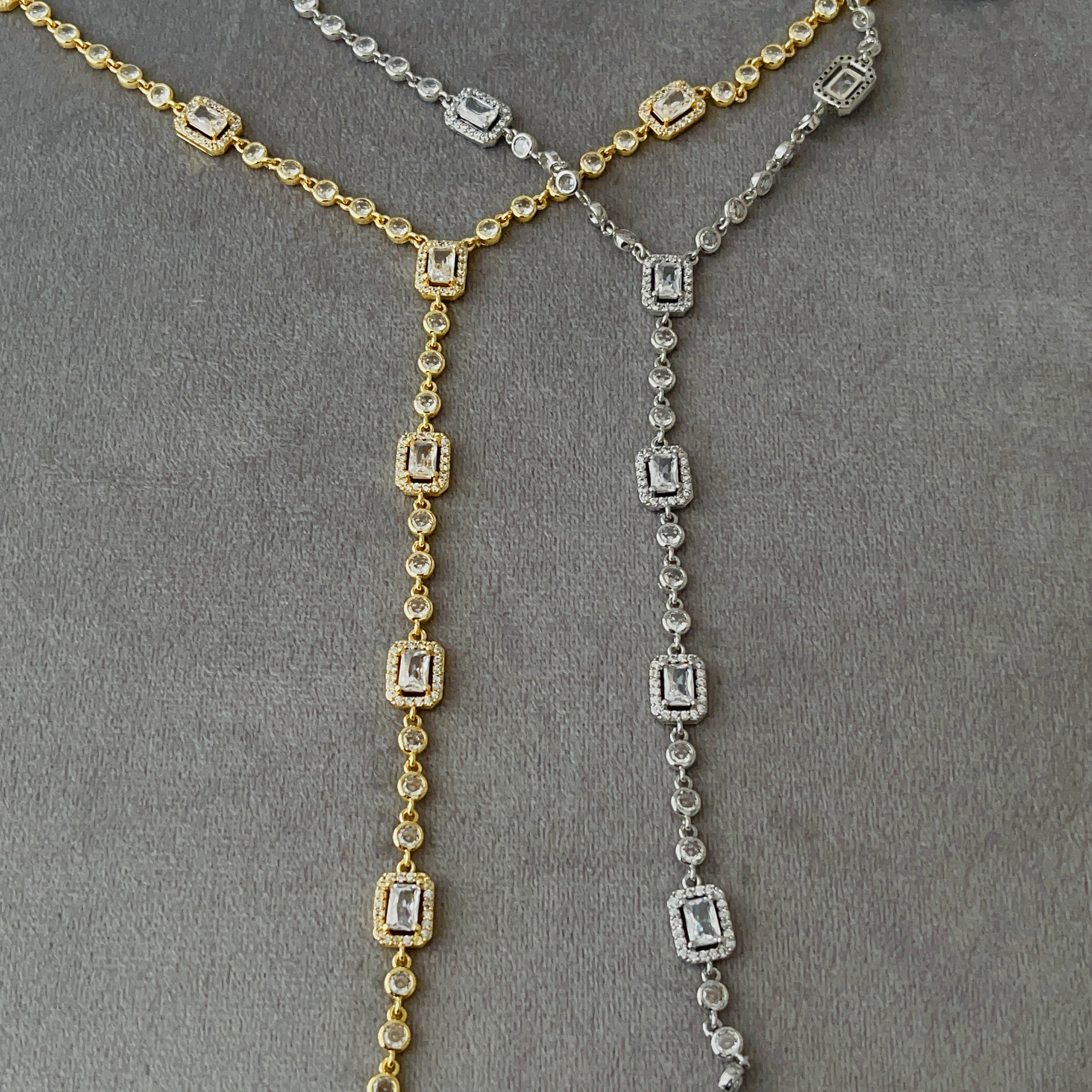 Zircon chunky necklace