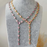 Pave heart necklace