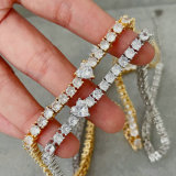 Pave heart chunky necklace