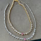 Pave zircon chunky heart necklace