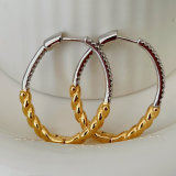 Silver and gold mix color hoops
