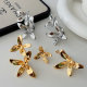 Metal flower earrings