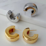 Fat metal moon hoop