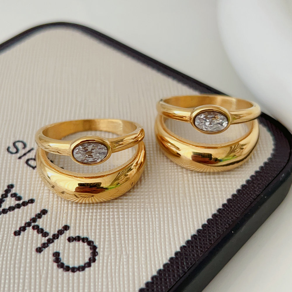 Stainless steel double ring