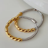 Silver and gold mix color hoops