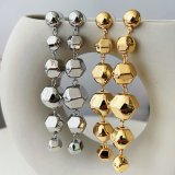 Long metal ball earrings