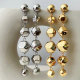 Long metal ball earrings