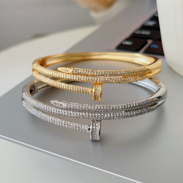 Pave nail bangle