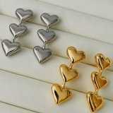 Metal heart earrings