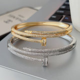 Pave nail bangle