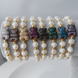 Elastic Freshwater Pearl Bear Bracelet