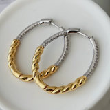 Silver and gold mix color hoops