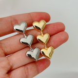 Metal heart earrings