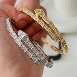 Pave zircon snake bangle