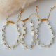 Shell heart moon cross bracelet