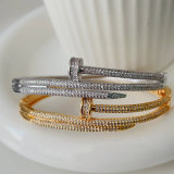 Pave nail bangle