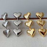 Metal heart earrings