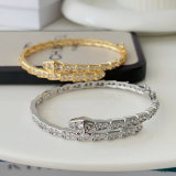 Pave zircon snake bangle