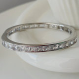 Pave clear zircon bangle