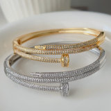 Pave nail bangle